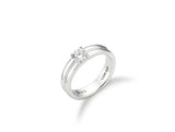 Essence Silver Lab Diamond Double Ring 0.5CT