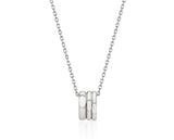 Triple Cut-Out Silver (W) Necklace