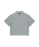 CHECK APPLIQUE HALF SHIRT