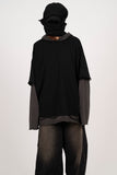 Diela Layered Hood Long Sleeve T-Shirt