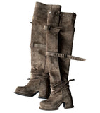 1171 Multiway Buckle Thigh High Boots (8cm)