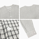 ROUND NECK CHECK SHIRT