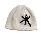 Leather Patch Waffle Beanie