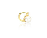 H Edition Silver (Y) Moissanite Pearl One-Touch Earrings 10mm