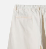 One-tuck cotton wide pants