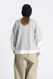 Zen Layered Damage Crop Sweatshirt