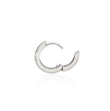 Triple Cut-Out Silver (W) One-Touch Earrings