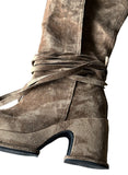 1171 Multiway Buckle Thigh High Boots (8cm)