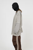 Tin Layered Washed Striped Long Sleeve T-Shirt