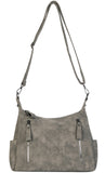 Med Suede Shoulder Bag