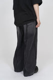 Uneven Fringe Wide Denim