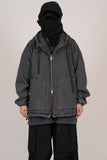 Poche denim hooded jacket