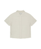 RAW CUT KNIT HALF SHIRT