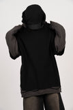 Diela Layered Hood Long Sleeve T-Shirt