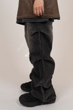 Flit flare black denim