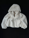 Crop Hood Fur Jacket