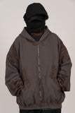 Oil smudging Hood Zip-Up