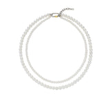 Noailles Silver (C) White Pearl 2WAY Necklace