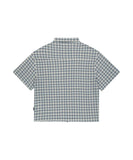 CHECK APPLIQUE HALF SHIRT