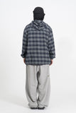 Kio Blended Check Hooded Shirt