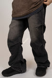 Flit flare black denim