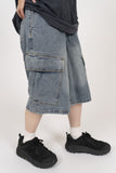 Laya Cargo Bermuda Denim