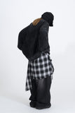Kiren Check Skirt Layered Denim