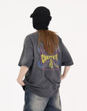 Snake Chopper Vintage Washing Short Sleeve T-Shirt