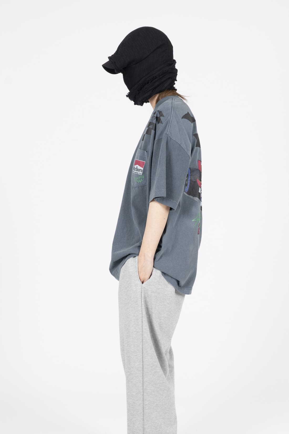 oan (オアン) - チェッカーF1ウォッシュ加工半袖Tシャツ