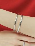 Essence Silver Metal Slim Bangle