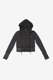 RAW LINE CROP HOODIE