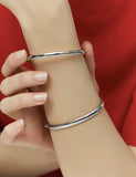 Essence Silver Metal Slim Bangle