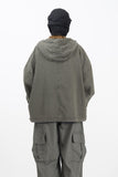 Halsey Stone washed Hooded Zip-Up