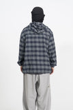 Kio Blended Check Hooded Shirt