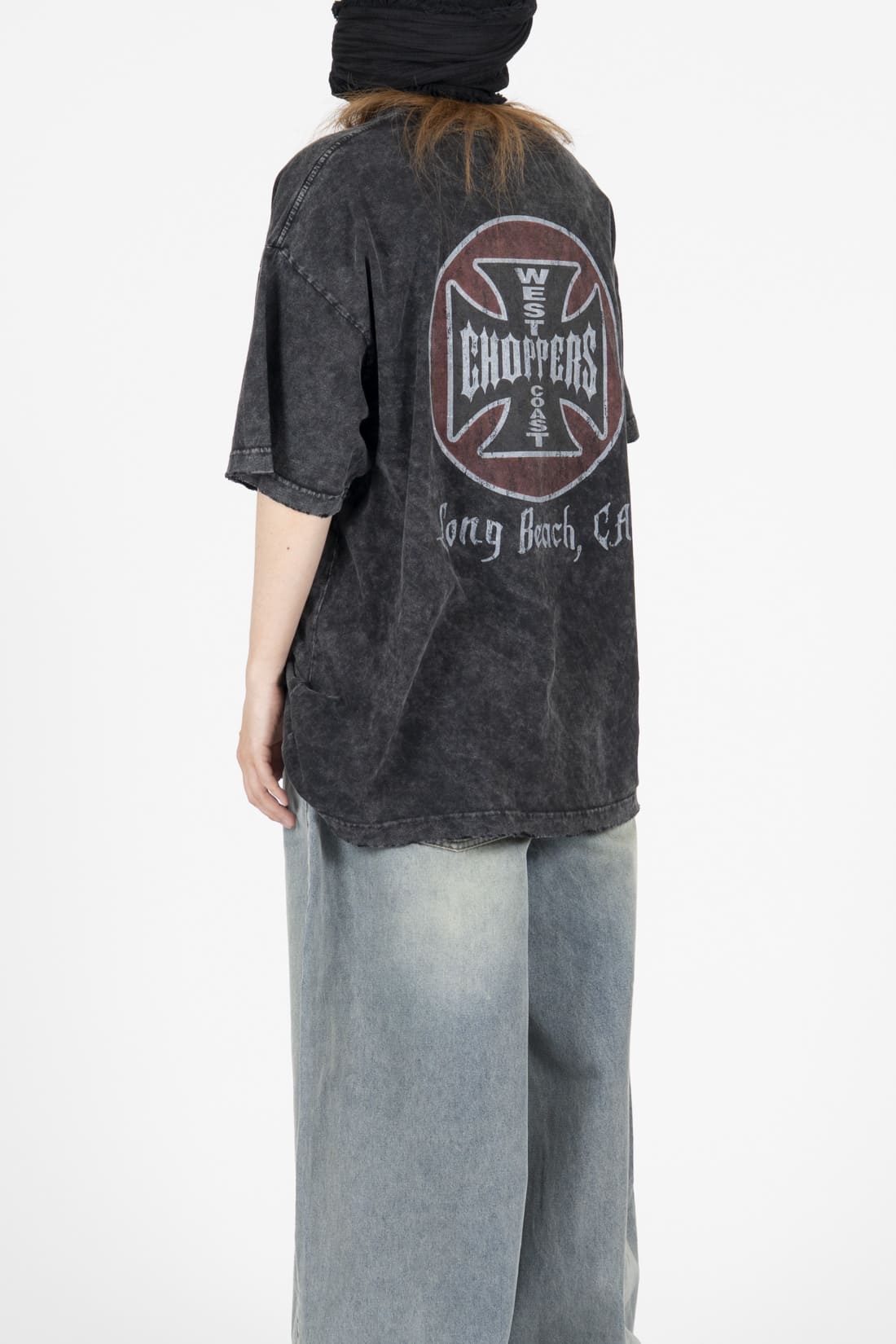 【oan】Circle Chopper Vintage Washed Short Sleeve T-Shirt oan (オアン) - サークルチョッパービンテージウォッシュ加工