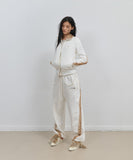 Fur Trim Jersey Zip-up