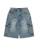 BERMUDA CARGO DENIM SHORT