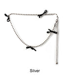 Ruchen ribbon ball chain belt
