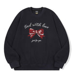 Ribbon Drawing Embroidery Sweatshirt