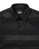 Stripe Mesh Layered Polo Shirt