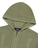 DAGGER MESH HOOD ZIP UP KNIT