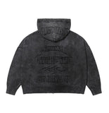 [PBA] Five AJO Logos Washed Zip-Up Hoodie