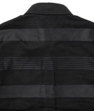Stripe Mesh Layered Polo Shirt