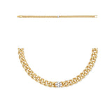 Essence Silver Wrap Diamond Curb Chain Bracelet 0.3CT