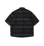 Stripe Mesh Layered Polo Shirt