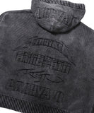 [PBA] Five AJO Logos Washed Zip-Up Hoodie