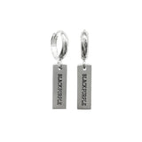 BlackPurple Minimal Tag Earrings