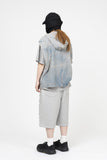 Artless Hooded Denim Vest