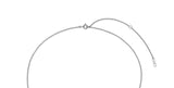 Pebble Heart Silver T-Bar Necklace S