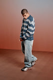 EMB SPLATTER DENIM PANT
